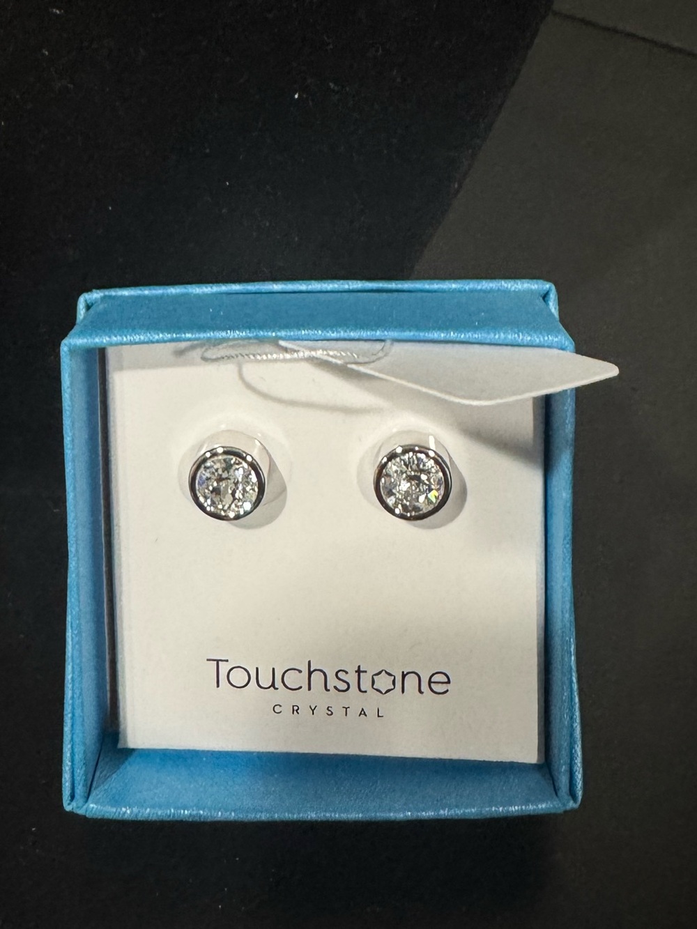 Touchstone Crystal by Swarovski, Crystal ice Earrings, New in Box